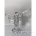 Bangs de pipe à eau en verre rose Robot Recycler